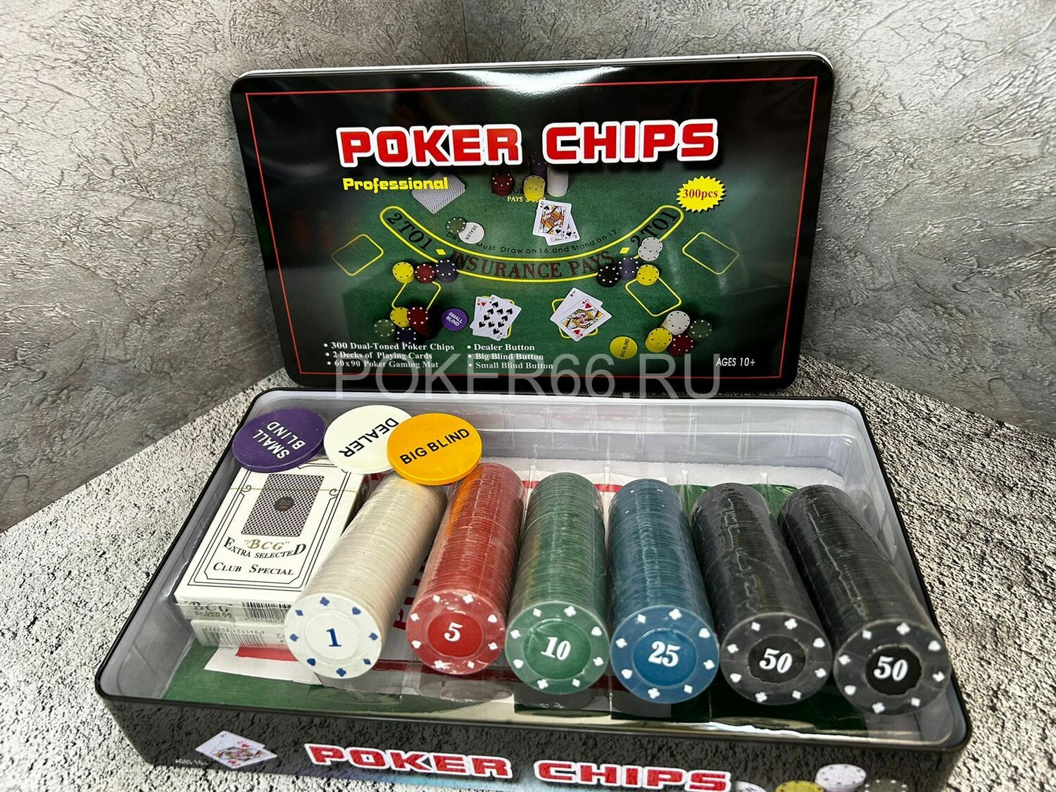 Набор  Poker Chips на 300 фишек
